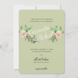 Convites Desert Cactus Bloom | Casamento rosa