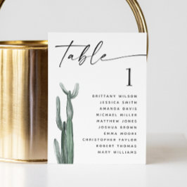 Convites Desert Cactus | Gráfico de Casamento Verde