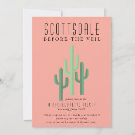Convites Desert Cactus Scottsdale Bachelorette