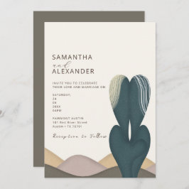 Convites Desert Cactus Theme Wedding