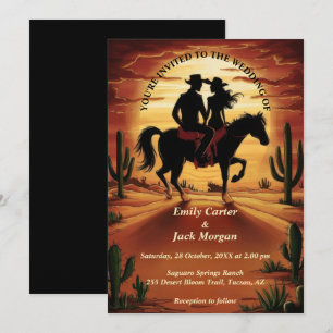Convites Desert Cactus Wedding