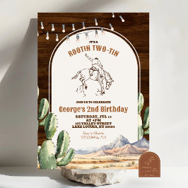 Convites Desert Mexicano Rootin' TWO-Tin' segundo aniversár