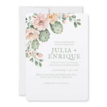 Desert Rosa e Cactus Wedding