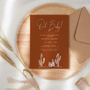 Convites Deserto de Arte da Linha do Chá de fraldas Terraco