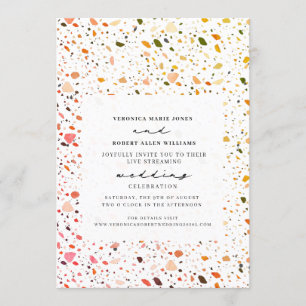 Convites Deserto de Casamento Virtual do Live Stream Terraz