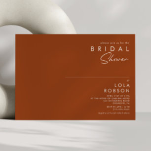 Convites Deserto Simples Chá de panela Terracotta