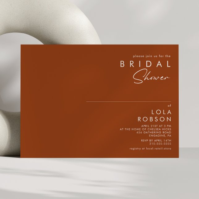 Convites Deserto Simples | Chá de panela Terracotta (Criador carregado)