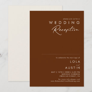 Convites Deserto Simples   Recepção de Casamento Canela Esc