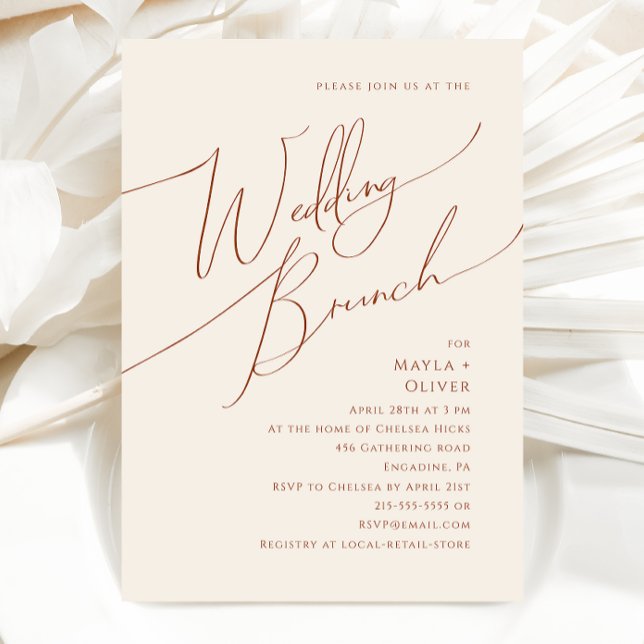 Convites Deserto Whimsic | Beige Wedding Brunch (Criador carregado)