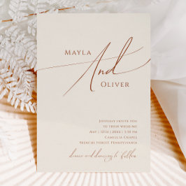 Convites Deserto Whimsic | Casamento Casual Beige