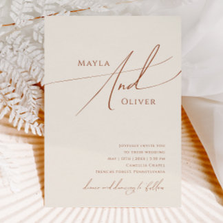 Convites Deserto Whimsic | Casamento Casual Beige