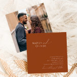 Convites Deserto Whimsic | Casamento na Praça de Fotos Terr<br><div class="desc">Este deserto balbuciano | o convite de casamento da foto de terracotta quadrado é perfeito para o seu simples casamento de beige ocidental e tons de terra terracotta. A paleta neutra de cor do feto é a vintage a sudoeste com um toque moderno. A escrita é uma caligrafia manuscrita minimalista...</div>