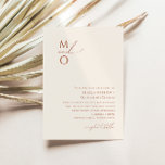 Convites Deserto Whimsic | Casamento por Monograma de Beige<br><div class="desc">Este deserto balbuciano | o convite para o casamento do monograma beige é perfeito para o seu simples casamento robusto ocidental e terrático. A paleta neutra de cor do feto é a vintage a sudoeste com um toque moderno. A escrita é uma caligrafia manuscrita minimalista delicada, bastante elegante e romântica....</div>
