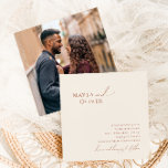 Convites Deserto Whimsic | Casamento quadrado de fotos bege<br><div class="desc">Este deserto balbuciano | o convite para o casamento da praça de fotos bege é perfeito para o seu simples casamento de beige ocidental e tons terracotta. A paleta neutra de cor do feto é a vintage a sudoeste com um toque moderno. A escrita é uma caligrafia manuscrita minimalista delicada,...</div>