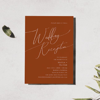 Convites Deserto Whimsic | Recepção de casamento Terracotta
