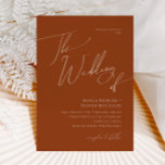 Convites Deserto Whimsic | Terracotta Casamento De<br><div class="desc">Este deserto balbuciano | terracotta o casamento do convite é perfeito para o seu simples casamento robusto, bege ocidental, e terracotta. A paleta neutra de cor do feto é a vintage a sudoeste com um toque moderno. A escrita é uma caligrafia manuscrita minimalista delicada, bastante elegante e romântica. O produto...</div>