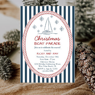 Convites Desfile de Barcos de Natal com Listras de Velero D