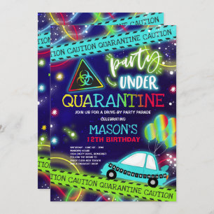 Convites Desfile de Festa de aniversário por Unidade de Qua