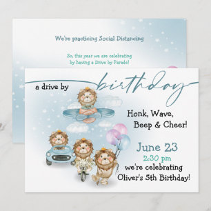 Convites Desfile de Leões Dirigem por Aniversário, SEM M