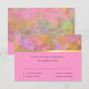 Convites Design abstrato do Bat Mitzvah na placa RSVP rosa