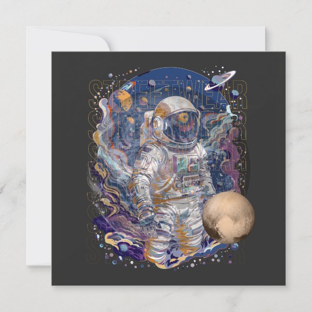 Convites Design astronauta (Frente)