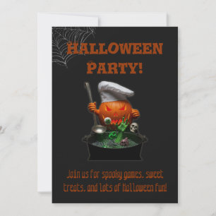 Convites Design de abóbora assustador para o Halloween das