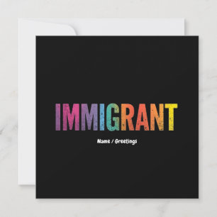 Convites Design de Anti-Racismo Simples e Minimalista Imigr