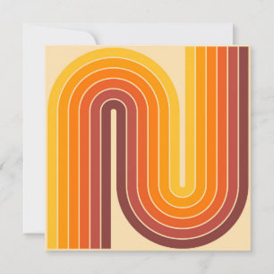 Convites Design de Arco Duplo Geométrico Retroativo