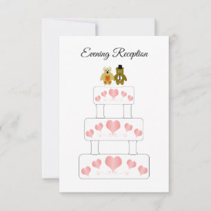Convites Design de Bolo de Casamento Recepção de Casamento