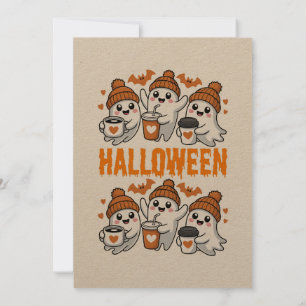 Convites Design de café Ghost Ghost do Dia das Bruxas