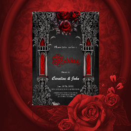 Convites Design de casamento gótico e maravilhoso.