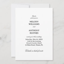 Design de Casamento Minimalista Elegante