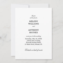 Convites Design de Casamento Minimalista Elegante