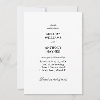 Convites Design de Casamento Minimalista Elegante