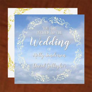 Convites Design de céu e nuvens