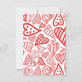 Convites "Design de Corações Desenhados à Mão | Whimsical e