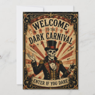 Convites Design de festa de Halloween do Dark Carnival retr
