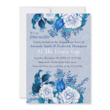 Design de Flores de Rosa branco / azul