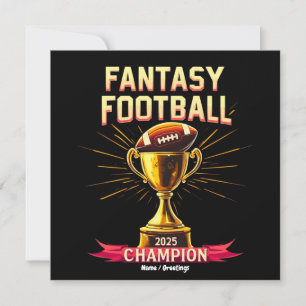 Convites Design de Futebol Fantasia 2025 Campeão Divertido 