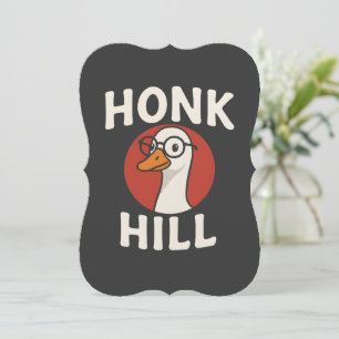 Convites Design de Ganso da Colina Honk Engraçado - Ave Fof