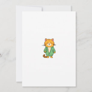 Convites Design de gato fofo, gato ruivo