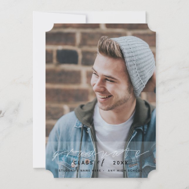 Convites Design de Graduação Simples Moderna (Frente)