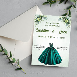 Convites Design de Jardim Botânico Casamento de Emerald Bal