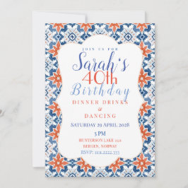 Convites Design de ladrilho bonito e detalhado