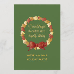 Convites Design de Letras da Noite Santa