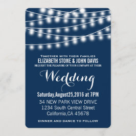 Convites Design de Luzes de Sequência de Casamento de Verão