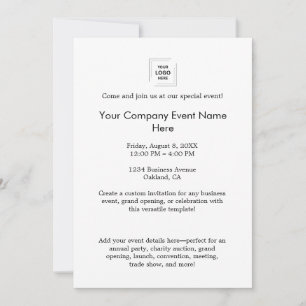 Convites Design de Marca de Evento Corporativo Branco