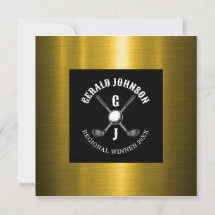 Convites Design de Monograma de Golfe Personalizado Elegant