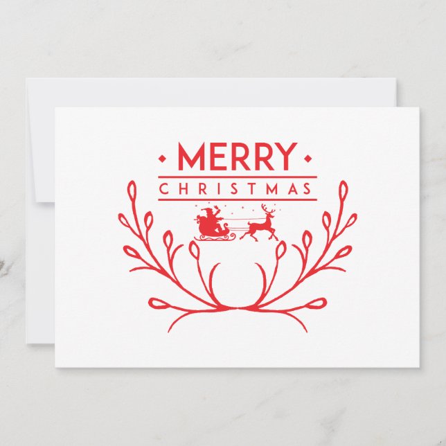 Convites Design de Natal com renas (Frente)