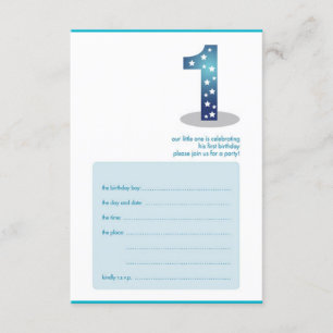 Convites design de primeiro aniversario do bebê